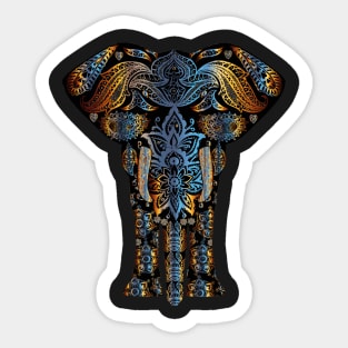 elephant mandala art illustration Sticker